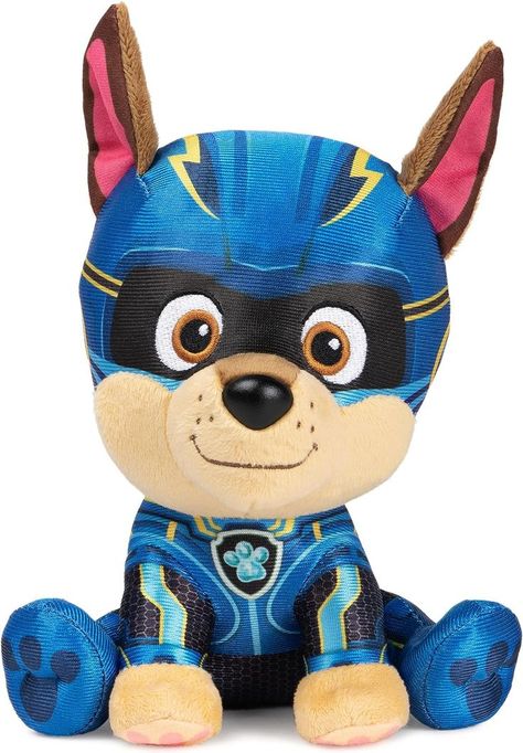 Paw Patrol The Mighty Movie, Paw Patrol Plush, Huggable Teddy Bear, Paw Patrol Movie, Blue Uniform, Disney Stuffed Animals, Paw Patrol Toys, Paw Patrol Pups, Pointed Ears