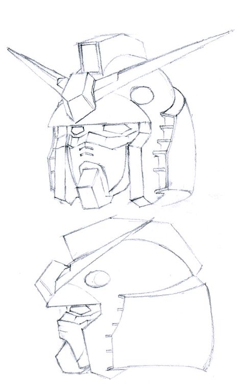 Gundam Face, Robot Anatomy, Mech Hangar, Anatomy Drawing Practice, Gundam Drawing, Gundam Head, Space Knight, 3d Tutorial, Suit Of Armor