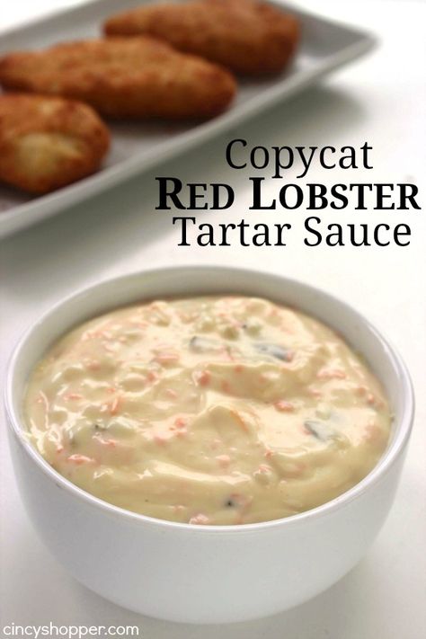 Red Lobster Tartar Sauce Recipe, Copycat Red Lobster, Seafood Sauce Recipe, Tartar Sauce Recipe, Lobster Sauce, Homemade Tartar Sauce, How To Make Red, Soup Appetizers, Homemade Condiments