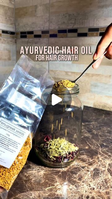 Cathy • Natural Hair on Instagram: "PART 1: DIY AYURVEDIC HAIR OIL  Don’t use this oil if you don’t want Extreme Hair Growth 🤷🏾‍♀️  The INGREDIENTS I used in this oil: 🌱 HIBISCUS  🌱 ROSEMARY  🌱 FENUGREEK  🌱 CLOVES 🌱 NIGELLA SATIVA 🌱 AMLA POWDER  🌱NEEM POWDER 🌱 MORINGA POWDER 🌱 COCONUT OIL  The good thing about all these ingredients is that they can be taken internally to improve overall health and hair health ✨  Will you be trying this oil?👀Let me know down below 👇🏾   Come back for PART 2😁  #ayurvedicherbs #ayurvedichairoil  #hairgrowthtips #naturalhairdiy #hairgrowthoil #rosemary #moringa" Ayurvedic Oils For Hair Growth, Amla Oil For Hair Growth, Neem Oil For Hair, Amla Powder, Neem Powder, Ayurvedic Hair Oil, Amla Oil, Extreme Hair Growth, Moringa Powder