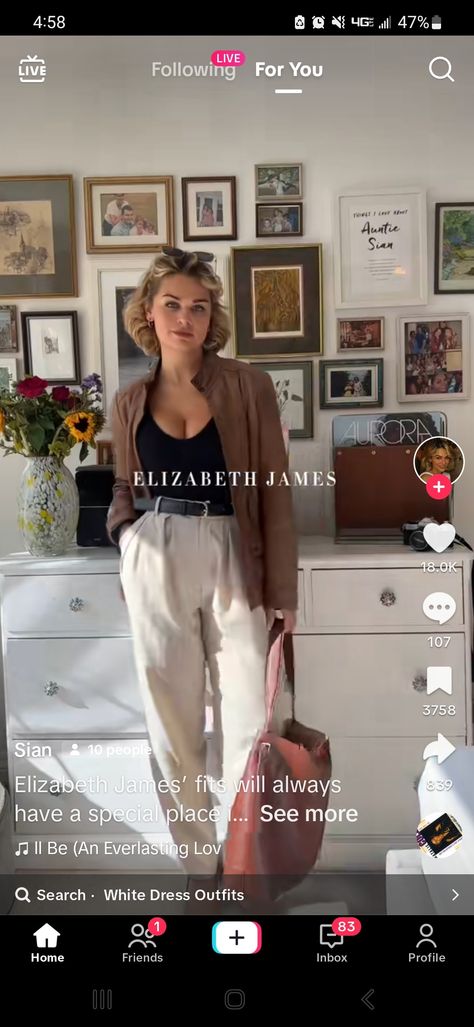 Elizabeth James Aesthetic, James Aesthetic, Natalie Cole, White Dress Outfit, Elizabeth James, Fashion Aesthetics, Family Photo Outfits, Glam Looks, Fall Fits