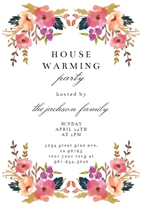 Fairy Forest Woodland - Housewarming Invitation Template | Greetings Island Housewarming Invitation Message, Housewarming Invitation Wording, Housewarming Invitation Cards, Housewarming Invitation Templates, Woodland Invitation Birthday, Housewarming Invitation, House Warming Party, Pretty Invitations, Housewarming Party Invitations