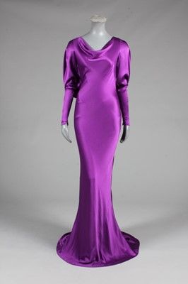 Dr Dresses, Satin Evening Gown, Bias Cut Skirt, 1930s Fashion, Fame Dr, Purple Satin, Gorgeous Gowns, Historical Fashion, Fashion History