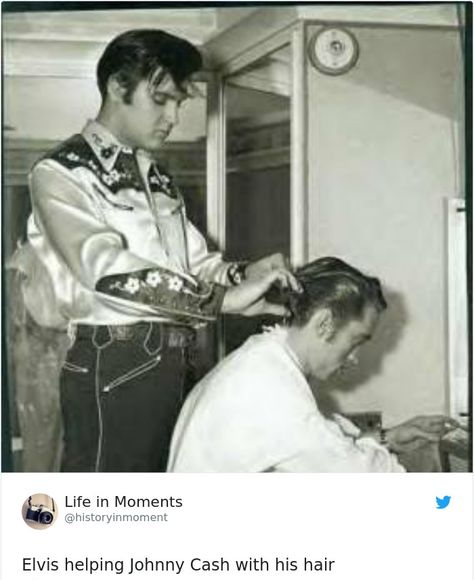 Johnny And June, Young Elvis, Elvis Presley Photos, Johnny Cash, White Photo, History Facts, Hair Cut, Historical Photos, Elvis Presley