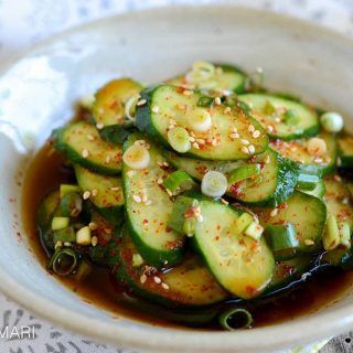 Simple Korean Cucumber Salad (Oi Muchim 오이무침) | Kimchimari Korean Cucumber Side Dish, Korean Cucumber Salad, Korean Cucumber, Spicy Cucumber Salad, Spicy Cucumber, Cucumber Slices, Korean Side Dishes, Resep Salad, Spicy Korean