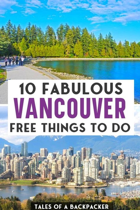 Fabulous Free Things to do in Vancouver Canada - Vancouver isn't the cheapest place to visit, but there are plenty of free things to do in Vancouver Canada so you can still enjoy the city on a budget! #Vancouver #Canada | Cheap Things to do in Vancouver Canada | Things to do in Vancouver for Free | Free Activities in Vancouver Vancouver Itinerary, Vancouver Travel Guide, Vancouver Vacation, Cheap Places To Visit, Things To Do In Vancouver, Visit Vancouver, Canada Vacation, Vancouver Travel, Canada Travel Guide