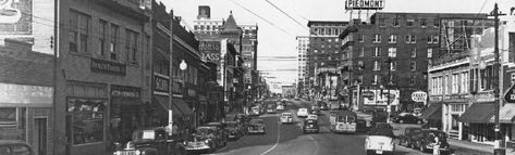 Looking up Main Street Downtown Greenville, SC south to north circa 1949 Greenville South Carolina, Greenville Sc, Great Memories, Main Street, Looking Up, South Carolina, Maine, Street View, History