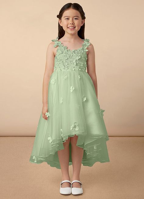 Sage Flower Girl Dress, Green Flower Girl Dresses, Light Green Dress, Long Flower Girl Dresses, Pink Flower Dress, Maternity Bridesmaid Dresses, Sage Green Dress, Pretty Quinceanera Dresses, Dusty Sage