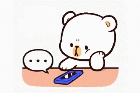 Milk And Mocha Wait GIF - MilkAndMocha Wait Waiting - Discover No Notifications, Milk And Mocha, Bear Gif, Love Cartoon Couple, Chibi Cat, Milk & Mocha, Cute Bear Drawings, Cute Cartoon Images, Funny Emoji