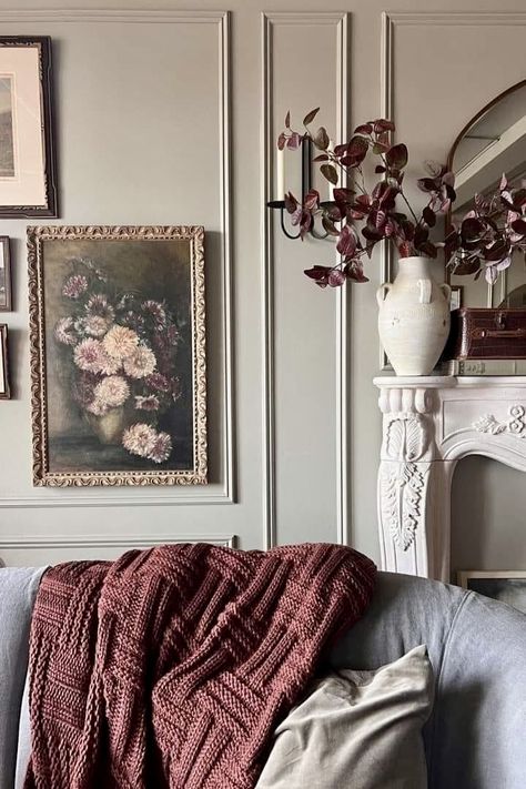 Fall Living Room, Casa Country, Vintage Living Room, Vintage Room, A Living Room, Home N Decor, Living Room Inspiration, Diy Wall, Fall Home Decor