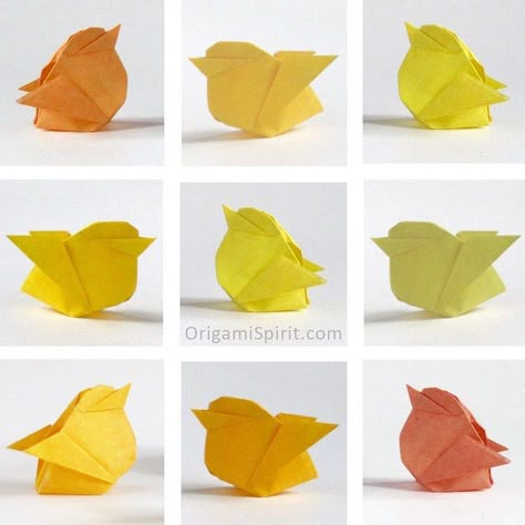 Origami Chicken, Origami Garland, Origami Wall Art, Origami Birds, Origami Paper Folding, Origami Gifts, Dollar Bill Origami, Kids Origami, Cute Origami