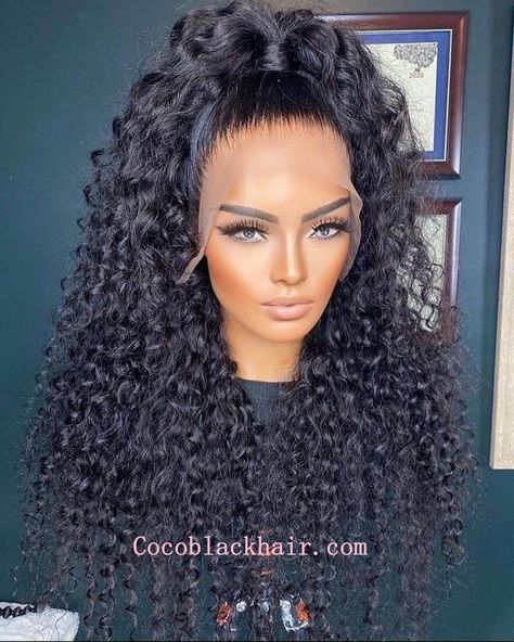 Curly Human Hair Wig, Curly Lace Front Wigs, Long Curls, Deep Curly, Front Lace Wigs Human Hair, Lace Hair, Swiss Lace, Chromatic Aberration, Looks Chic