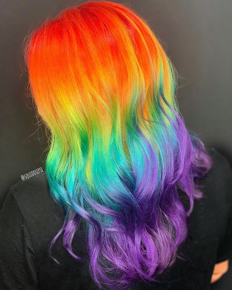 Posting @dtrose19’s Rainbow Dash hair to celebrate the first day of Pony Fair!! 😍😍😍 I used @pravana @matrix and @ruskhaircare, styled with… Rainbow Dash Hair, Rainbow Pin, Hair And Beauty, Rainbow Dash, Aesthetic Hair, Hair Hairstyles, About Hair, Matrix, First Day