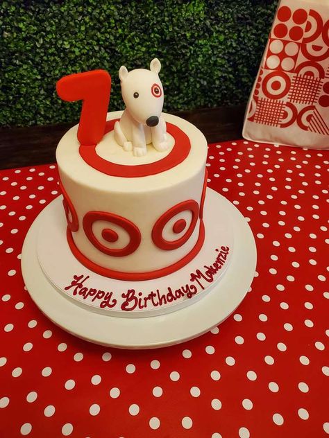 Target Themed Birthday Cake, Target Theme Cake, Target Cake Ideas, Target Birthday Party Theme, Target Themed Birthday Party, Target Birthday Cakes, Target Birthday Party, Target Cake, Dog Birthday Party Pets