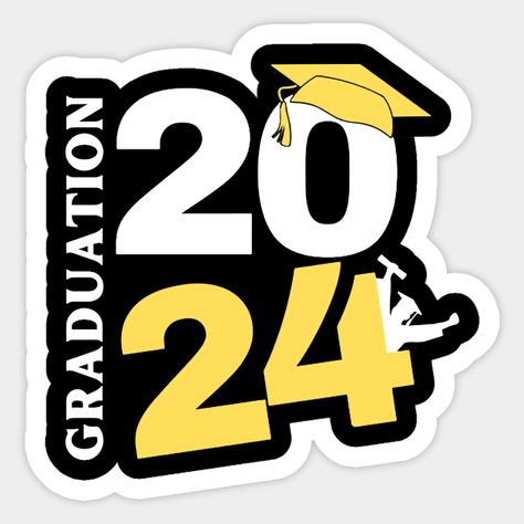 Graduation 2024 -- Choose from our vast selection of stickers to match with your favorite design to make the perfect customized sticker/decal. Perfect to put on water bottles, laptops, hard hats, and car windows. Everything from favorite TV show stickers to funny stickers. For men, women, boys, and girls. Graduation Stickers 2024, High School Junior Year, Funny Graduation Pictures, Senior Year Graduation, Graduation Drawing, Seniors 2024, Senior Design, Graduation Images, Graduation College