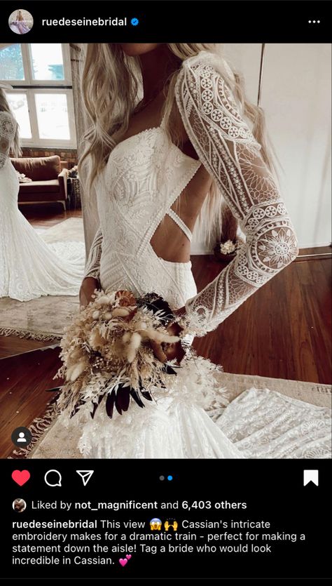 Fitted Lace Wedding Dress With Sleeves Boho, Long Sleeve Wedding Dress Lace Western, Western Lace Wedding Dress, Boho Winter Wedding Dress Lace Sleeves, Tight Boho Wedding Dress Long Sleeve, Tan Wedding Dress, National Park Wedding Theme, Boho Wedding Dress Lace Vintage Hippie Bell Sleeves, December Bride