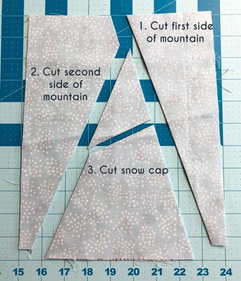 Quilt Mountains, Mountain Quilt Block, Trees Tutorial, Mountain Quilt Pattern, Mountain Quilt, Diary Of A Quilter, Quilt Blocks Easy, Mountain Quilts, Row Quilt