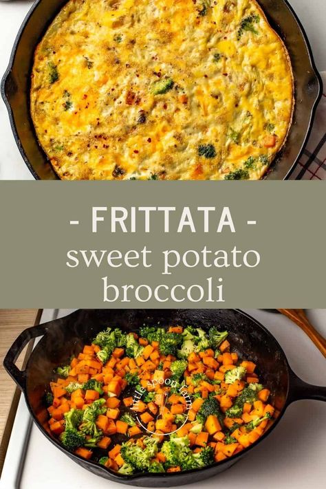 Sweet Potato And Broccoli, Little Spoon Farm, Vegetarian Frittata, Potato Frittata Recipes, Broccoli Frittata, Sweet Potato Frittata, Easiest Breakfast, Farmhouse Recipes, Healthy Frittata