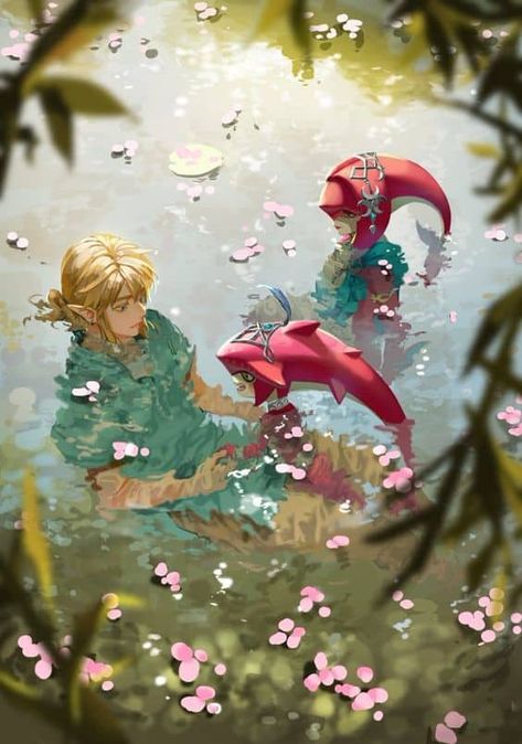 The Legend of Zelda - Breathtaking Concept Art - Paintable Sidon Zelda, Prince Sidon, Botw Zelda, Princesa Zelda, Link Art, Hyrule Warriors, Link Zelda, Fire Emblem Awakening, Fullmetal Alchemist Brotherhood