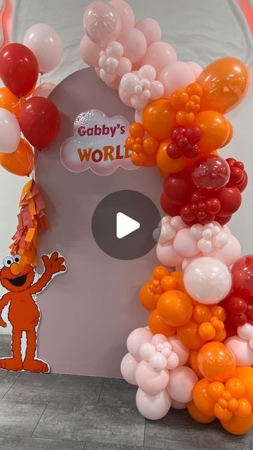 Party Rentals Event Decorations Balloons Backdrop on Instagram: "Gabby’s World 🎈 First Birthday #elmo #elmofirstbirthday #elmosworld #firstbirthday #luxuryballoons. @lilypadplayground @julie.zapata" Elmos World Birthday Party, Elmos World Birthday, First Birthday Elmo, Elmo First Birthday, Balloons Backdrop, Elmo World, Decorations Balloons, Elmo Party, Event Decorations