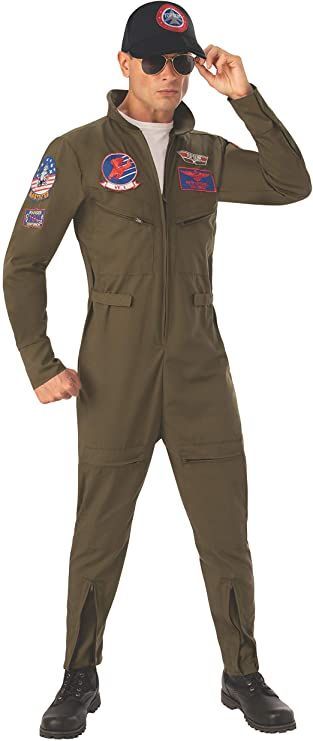 Deluxe Mens Top Gun Costume #afflink Pilot Costume, Flight Suit, Danger Zone, Navy Military, Halloween Fancy Dress, Green Jumpsuit, Adult Halloween Costumes, Black Cap, Mens Costumes