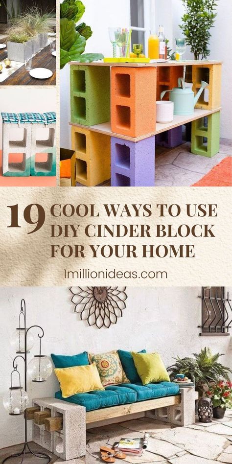 When it comes to making the interior beautiful, most of you will think of items or furniture that is expensive. Sometimes, if you love creativity, you can take advantage of anything unexpectedly and become something extraordinary like a cinder block in this list today. And here are 19 Cool Ways To Use DIY Cinder Block to inspire you. Cinder Block Shelves, Cinder Blocks Diy, Cinder Block Furniture, Make A Fire Pit, Cinder Block Bench, Cinder Block Fire Pit, Outdoor Fall Decor Ideas, Cinder Block Garden, Cinder Blocks