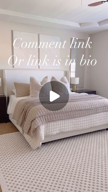 Nicole Boyle on Instagram: "Click the link in my bio. If you love the look and feel of high end bedding, you will love this find. The quilts come in 10 colors, I got Ivory and beige. They are so so soft, and look great. The waffle knit comes in 18 colors, I got the taupe. Sharing all my bedroom details." Ivory Bedroom Ideas, High End Bedding, Ivory Bedroom, Beige Quilt, Bedroom Details, Guest Bathrooms, Amazon Buy, Sleep Tight, My Bedroom