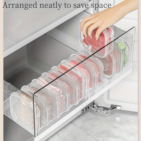 Faster shipping. Better service Freezer Storage Containers, Organiser Cucina, Meat Box, Peti Sejuk, Freezer Organization, Freezer Containers, Úložný Box, Freezer Storage, Frosé