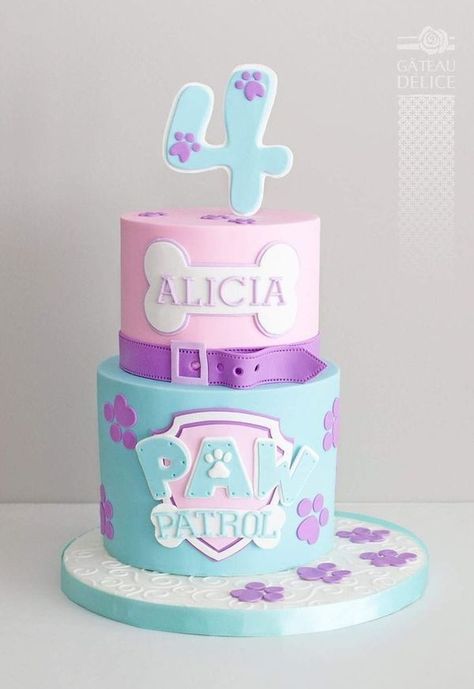 Paw Patrol Party Ideas Girl, Paw Patrol Cake Girly, Paw Patrol Birthday Cake Boys, Paw Patrol Party Ideas, Skye Paw Patrol Cake, Paw Patrol Birthday Party Cake, Skye Birthday Party, Skye Paw Patrol Party, Party Ideas For Girls