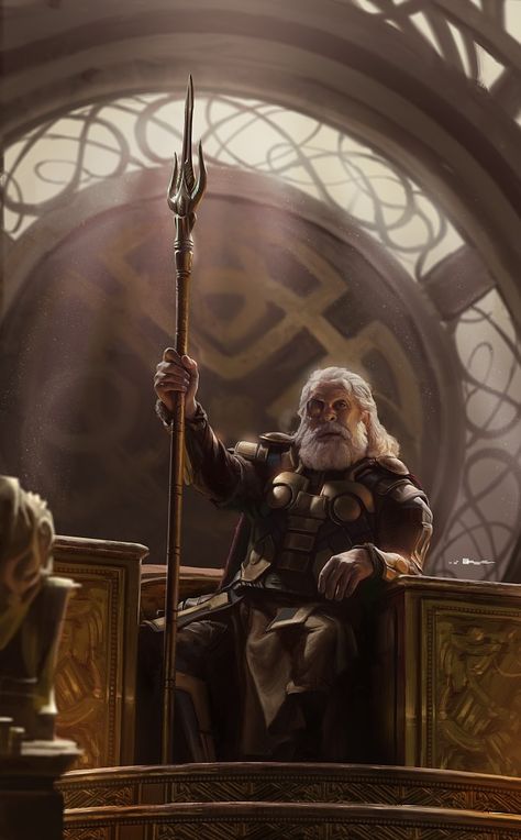 ArtStation - Figure painting excecise 1/n .Odin,King of Asgard, Yanchong Lim Odin Marvel, Hammer Marvel, Odin Allfather, Thor Art, Odin And Thor, Thor The Dark World, The Mighty Thor, Dark World, Characters Inspiration Drawing