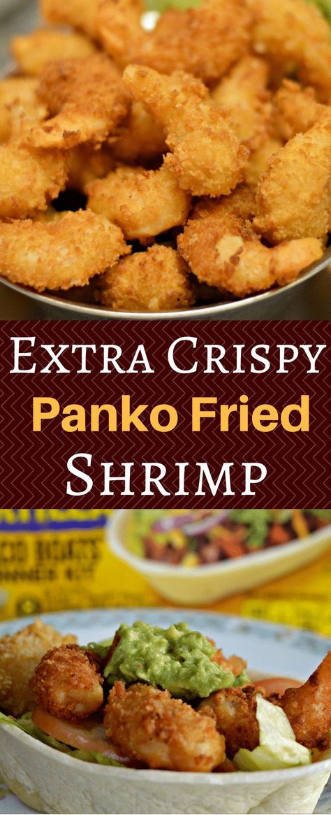 Panko Fried Shrimp, Fried Shrimp Recipes, Taco Bowl, Breaded Shrimp, Crispy Shrimp, Shrimp Dinner, Taco Recipe, Shrimp Recipes For Dinner, Shrimp Recipes Easy