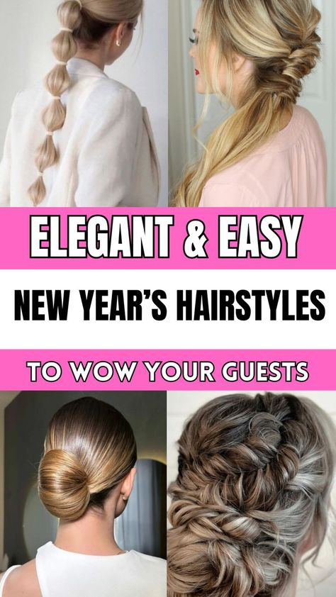 Get ready to welcome the new year with a stunning hairstyle that completes your look! From sophisticated updos to playful braids, there are endless ways to style your hair for New Year’s Eve. Here’s a list of chic and easy-to-achieve New Year’s hairstyles that will keep you looking fabulous all night. New Years Eve Hairstyles, Ways To Style Your Hair, New Year Hairstyle, New Year's Eve Celebrations, New Year’s Eve, Food Festival, New Year's, New Years Eve, Hair Hacks