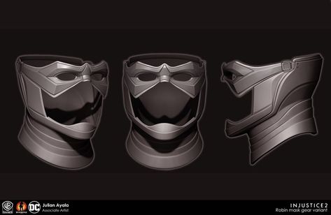 ArtStation - Robin Mask Gear Variant, Julian Ayala Vigilante Mask Design, Superhero Mask Design, Robin Mask, Drawn Mask, Superman Suit, Superhero Mask, Batman Mask, Mask Drawing, Futuristic Armour