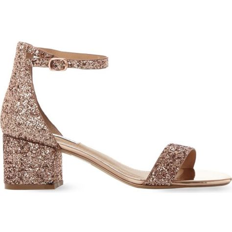 Steve Madden Irenee rose gold glitter block heel sandals (959.850 IDR) ❤ liked on Polyvore featuring shoes, sandals, block-heel sandals, colorblock sandals, steve madden, pointy shoes and party sandals Gold Heels Wedding, Wedding Shoes Gold, Gold Heels Prom, Rose Gold Wedding Shoes, Wedding Shoes Block Heel, Gold Glitter Shoes, Gold Wedding Shoes, Rose Gold Shoes, Fun Wedding Shoes