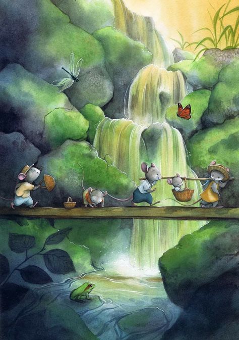 Julie Mellan Julie Mellan, Maus Illustration, Story Books Illustrations, Oil Painting For Beginners, Storybook Art, Childrens Books Illustrations, Quirky Art, Fairytale Art, People Illustration