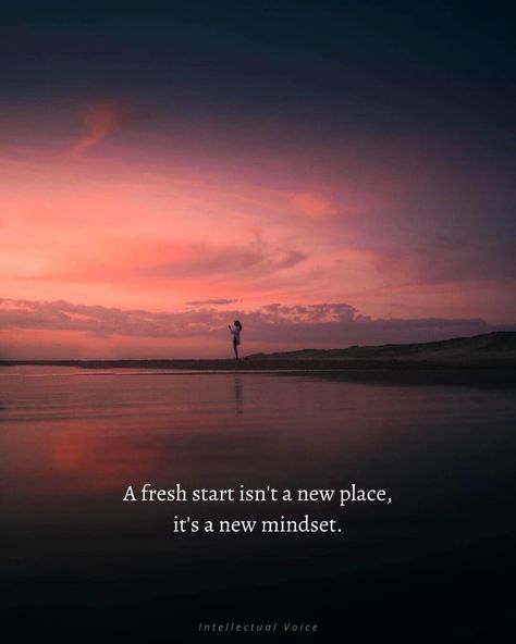 A fresh start isn’t a new place, its a new mindset. New Mindset, Inspirational Quotes Background, I Love Rain, Bob Marley Quotes, Amazing Inspirational Quotes, Powerful Motivational Quotes, The North Star, Think Positive, Inspirational Quotes With Images