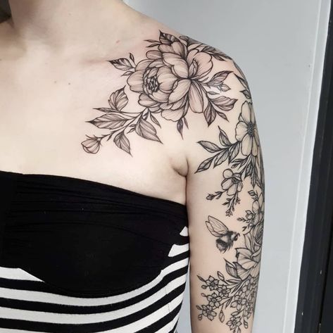 Floral Arm Tattoo, Butterfly With Flowers Tattoo, Magnolia Tattoo, Celestial Tattoo, Floral Thigh Tattoos, Flower Thigh Tattoos, Feminine Tattoo Sleeves, Mommy Tattoos, Beautiful Flower Tattoos