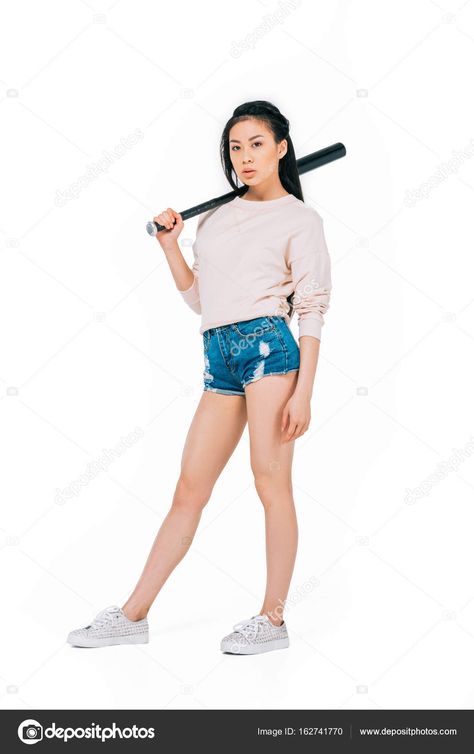 Baseball Bat Reference, Baseball Bat Pose Reference, Bat Reference, Holding A Bat, Bat Baseball, Fashion Illustration Poses, Brown Hair Men, Baseball Girls, Hand Reference