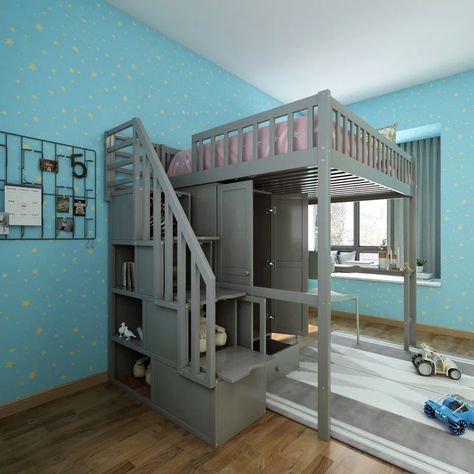 Bunk beds with stairs