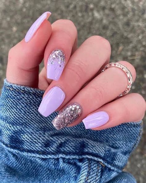 Dips Nails, Purple Summer Nails, Purple Gel Nails, Nails Painted, Nail Pics, Fancy Nail Art, Summer Nail Ideas, Dip Nail, Gel Powder