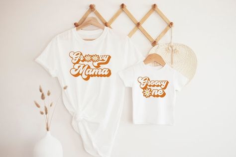 Mommy And Me Shirts, Groovy Shirt, Hippie Birthday, 2nd Birthday Shirt, 1st Birthday Outfit, Family Birthday Shirts, 1st Birthday Shirts, First Birthday Shirts, Mommy And Me Shirt