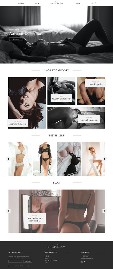 Homepage Design Concept for E-commerce lingerie brand. Drop me a message to discuss your project! Lingerie Branding, Store Website Design, Brand Colour Schemes, Website Planning, Ecommerce Web Design, Shopify Website Design, Lingerie Inspiration, Homepage Design, Fun Heels