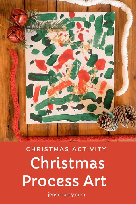 Preschool Craft: Christmas Process Art | Grey Skies & Rainbow Highs Christmas Process Art, Process Art Ideas, Process Art Preschool, January Preschool, Winter Activities Preschool, Preschool Craft, Preschool Christmas Crafts, Montessori Toddler Activities, Craft Christmas