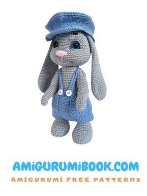 Rowdy Bunny Amigurumi Free Pattern - Amigurumibook.com Bunny Amigurumi Free Pattern, Amigurumi Fox Pattern, Christmas Crochet Patterns Free, Free Crochet Doily Patterns, Bunny Amigurumi, Crochet Pillow Pattern, Crochet Bunny Pattern, Easter Crochet Patterns, Crochet Baby Toys