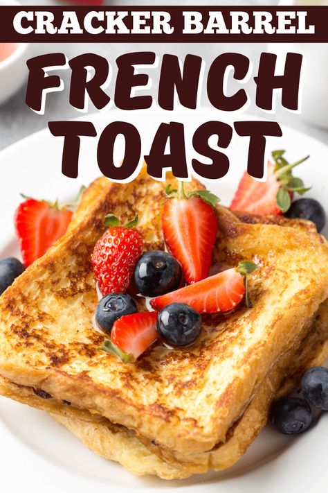 This Cracker Barrel French toast recipe is so good, you may never pour a bowl of cereal again. Learn how to make it, plus get tips for making the best French toast. I Hop Pancake Recipe, Cracker Barrel French Toast, Cracker Barrel Copycat Recipes, Cracker Barrel Recipes, The Best French Toast, Best French Toast, Breakfast Recipes Sweet, Toast Casserole, Breakfast Quiche