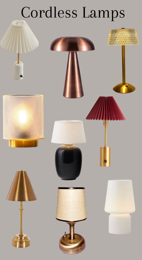 Wireless Lighting Ceilings, Whiskey Room, Apartment Vibes, Mushroom Table Lamp, Mushroom Table, Cordless Table Lamps, Cordless Lamps, Mini Lamp, Bedroom Lamps