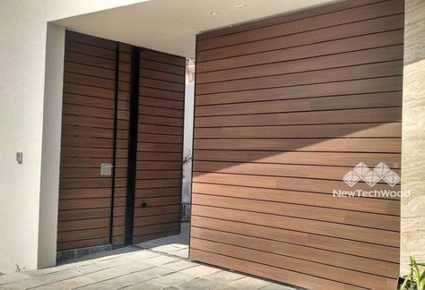 Composite Siding & Cladding | Wall Panels | NewTechWood Composite Wood Siding, House Siding Options, Wood Cladding Exterior, Cladding Wall, Exterior Siding Options, Outdoor Wall Panels, Exterior Wall Panels, Composite Siding, Mid Century Modern Exterior