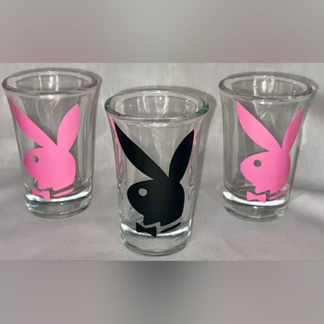 3 Pc Shotglass Set, Bunny Shotglasses, Fun Shotglasses, Barware Accessories Pretty Alcoholic Drinks, 21st Bday Ideas, Bunny Fashion, Frat Coolers, 20th Birthday Party, Barware Accessories, Glass Theme, Beer Pong Tables, Summer Parties