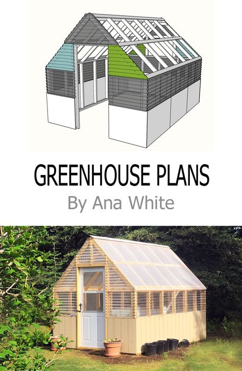 Small Greenhouse Plans Diy, Wood Greenhouse Plans, Green House Plans, Roof Greenhouse, Simple Greenhouse, Diy Greenhouse Plans, Outdoor Greenhouse, Build A Greenhouse, Carport Designs