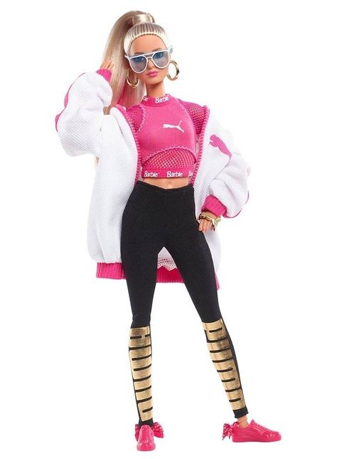 Reborn Toddler Girl, Ribbon Shoes, Sporty Fashion, Barbie Gowns, Pink Doll, Barbie Fashionista, Fashion Royalty Dolls, Puma Suede, Vintage Barbie Dolls